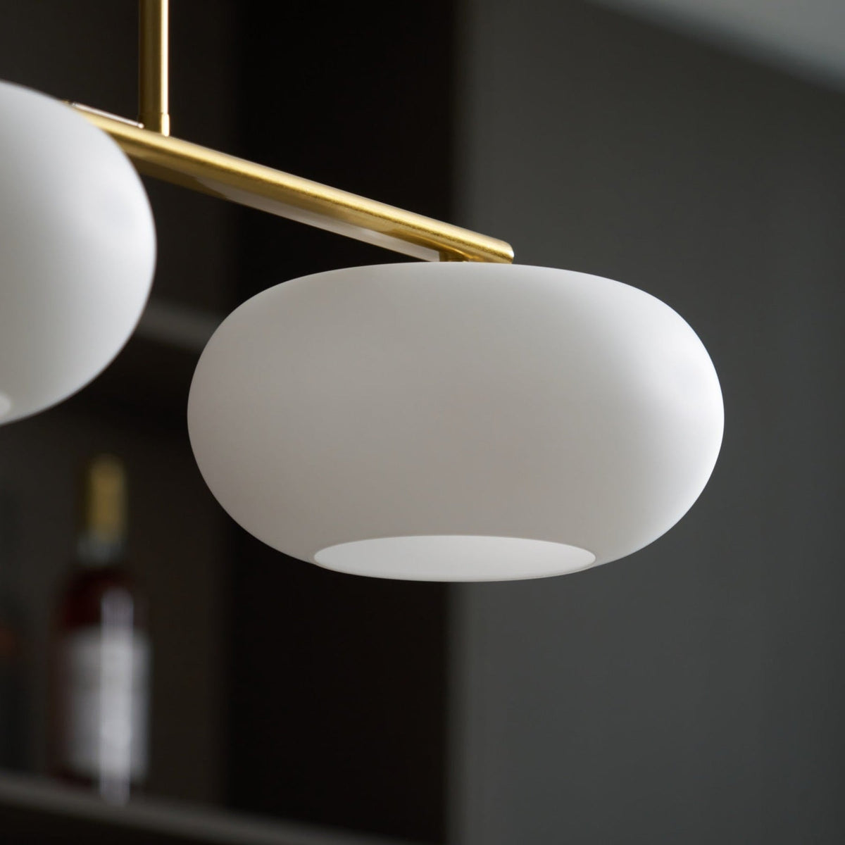 Modern Glass Pendant Light With Tri-Color LED Glow