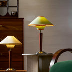 Modern Wood Table Lamp With Fabric Shade for Living Room