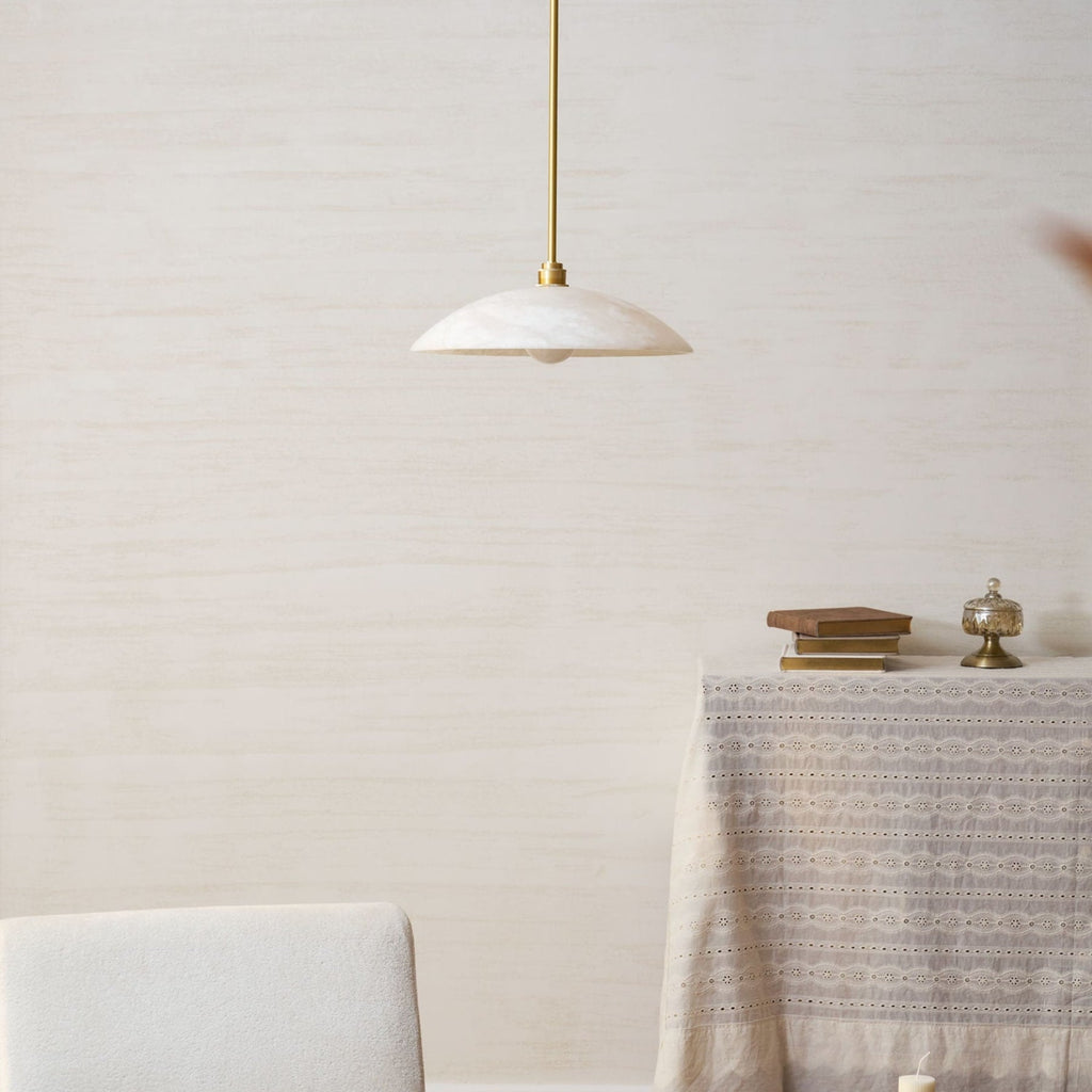Modern Marble and Copper Pendant Light for Dining Room
