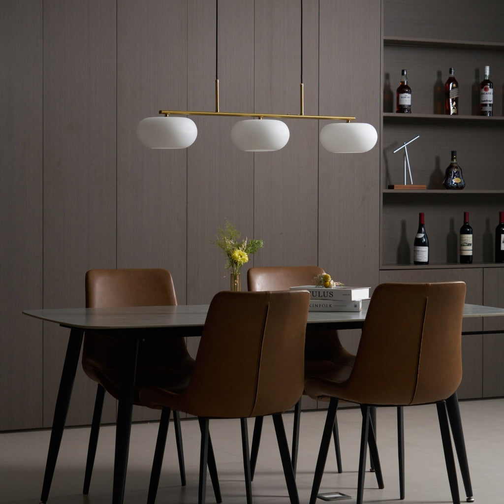 Modern Glass Pendant Light With Tri-Color LED Glow