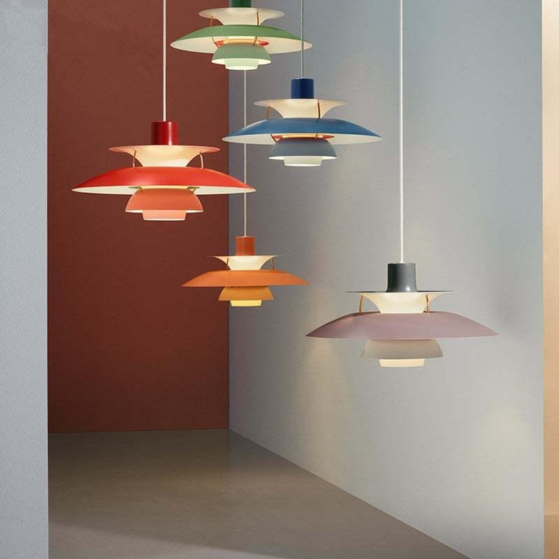 Scandinavian Metal Pendant Light With Adjustable Angle for Dining Room