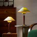 Modern Wood Table Lamp With Fabric Shade for Living Room
