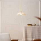 Modern Marble and Copper Pendant Light for Dining Room