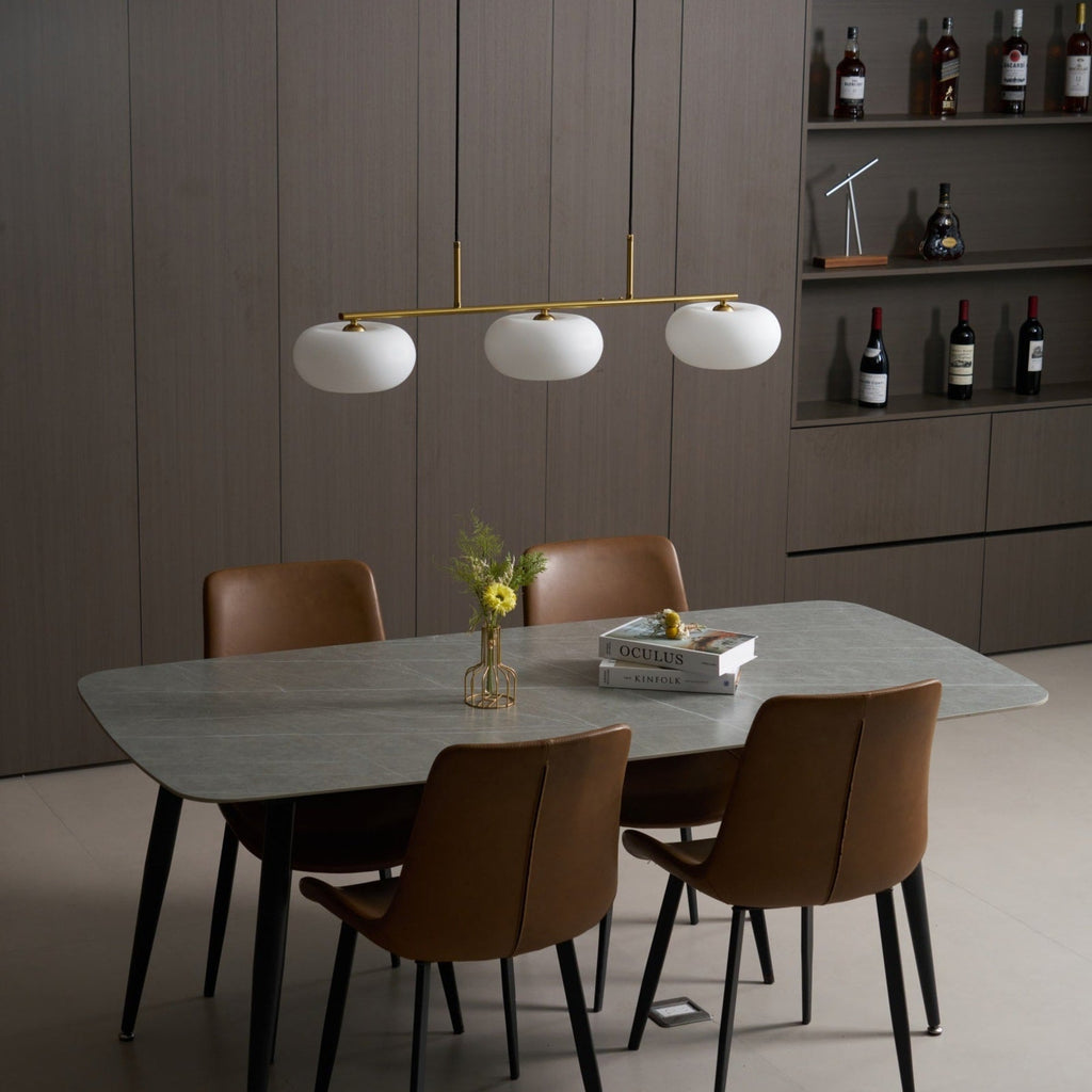 Modern Glass Pendant Light With Tri-Color LED Glow