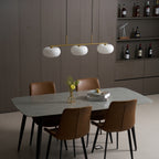 Modern Glass Pendant Light With Tri-Color LED Glow