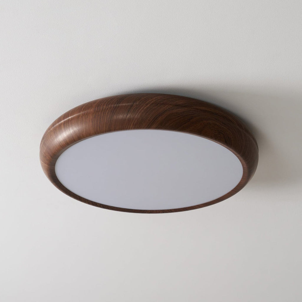 Scandinavian Wood Flush Mount Ceiling Light for Living Room