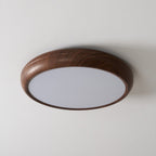 Scandinavian Wood Flush Mount Ceiling Light for Living Room