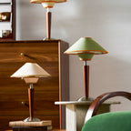 Modern Wood Table Lamp With Fabric Shade for Living Room