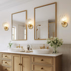 Brass And Glass Seashell Wall Sconce With E12 Bulb Base