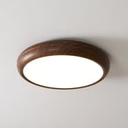 Scandinavian Wood Flush Mount Ceiling Light for Living Room