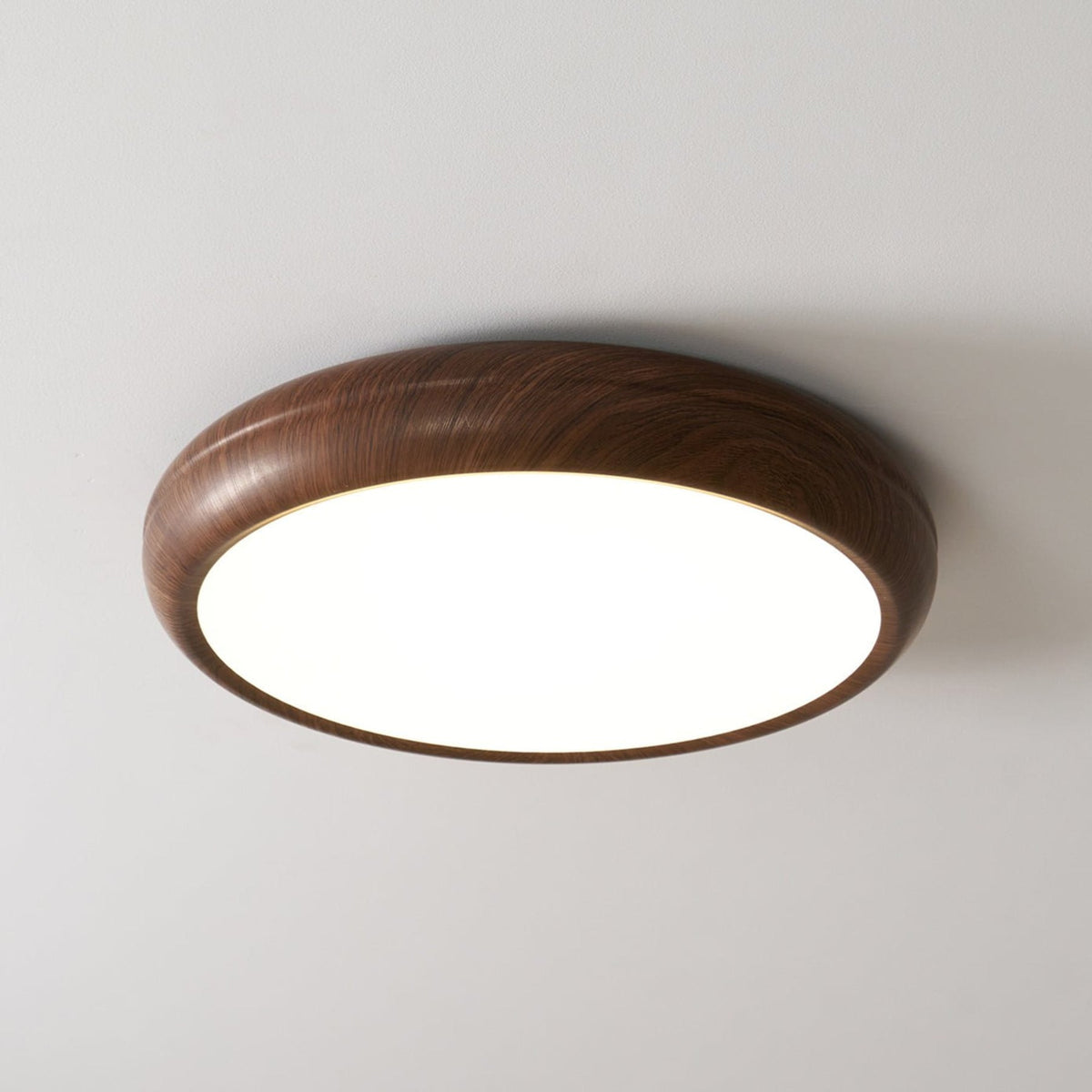 Scandinavian Wood Flush Mount Ceiling Light for Living Room