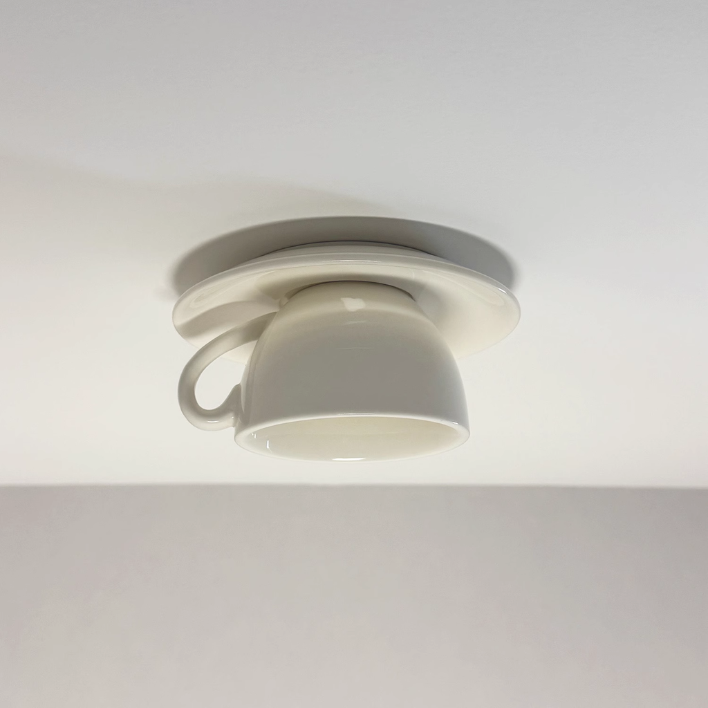 Modern Ceramic Semi-Flush Mount Ceiling Light