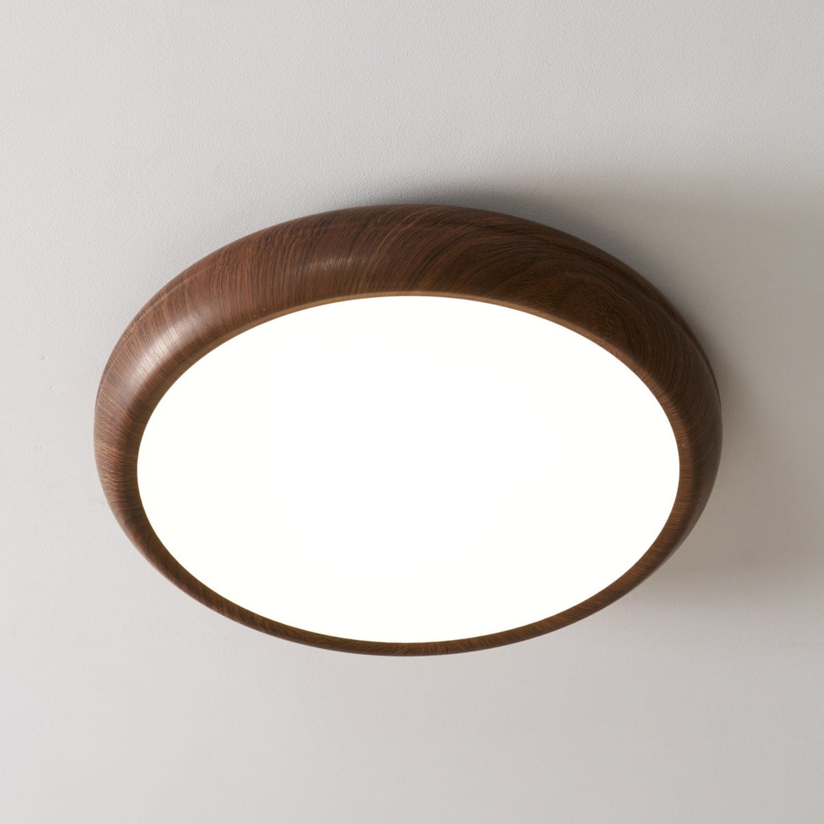 Scandinavian Wood Flush Mount Ceiling Light for Living Room
