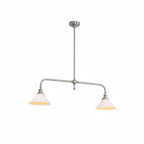 Modern Brass Pendant Light With Ceramic Shades for Dining Room