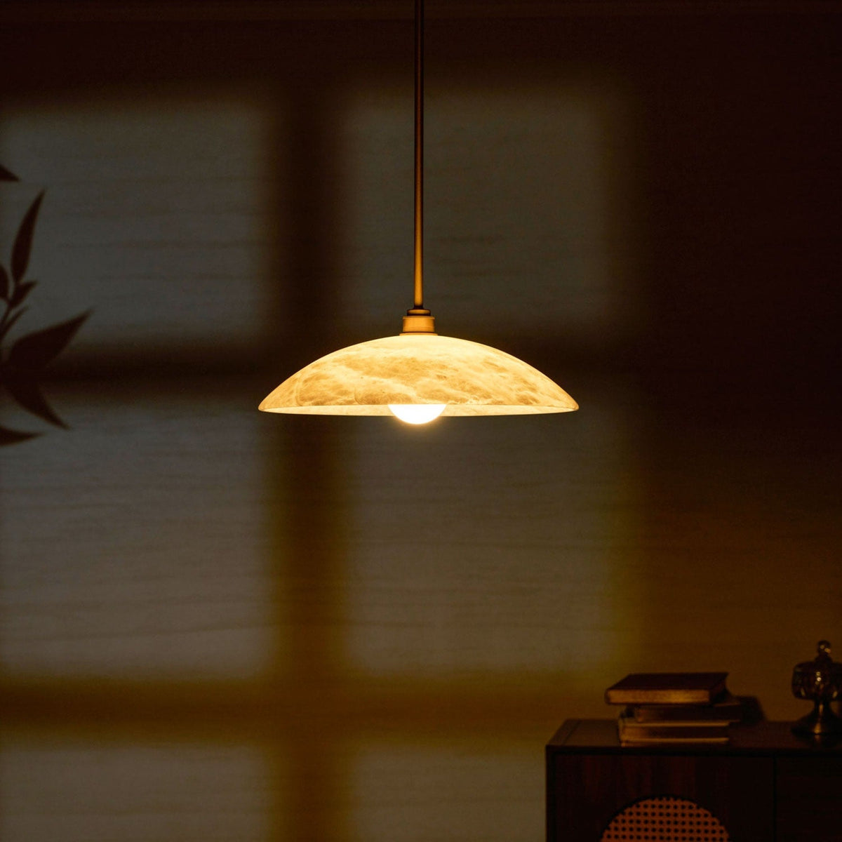 Modern Marble and Copper Pendant Light for Dining Room