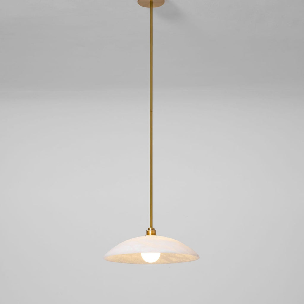 Modern Marble and Copper Pendant Light for Dining Room