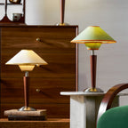 Modern Wood Table Lamp With Fabric Shade for Living Room
