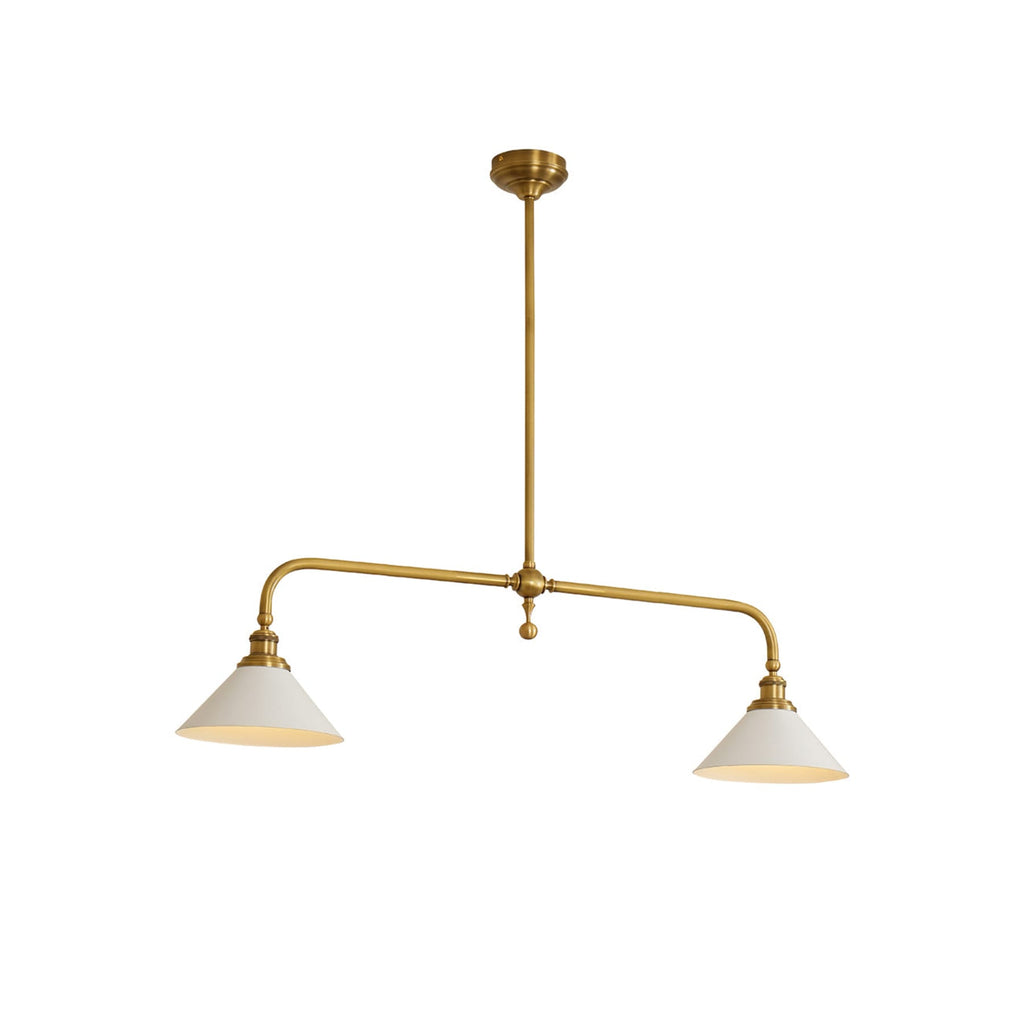 Modern Brass Pendant Light With Ceramic Shades for Dining Room
