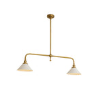 Modern Brass Pendant Light With Ceramic Shades for Dining Room