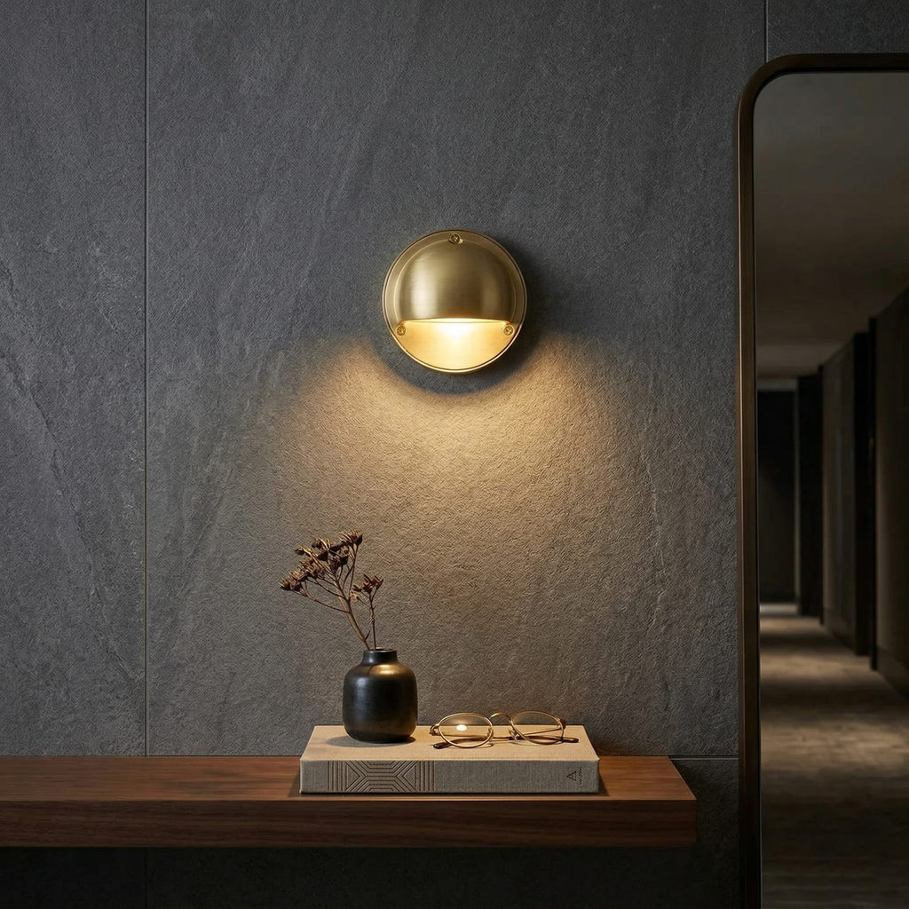 Modern Copper Wall Sconce With Dimmable Tri-Color Glow