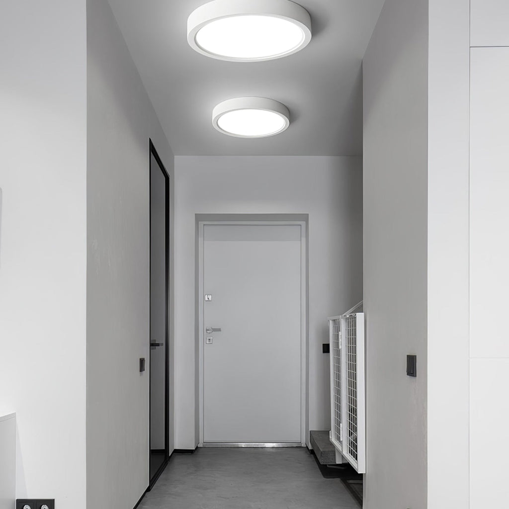 Minimalist Iron Flush Mount Ceiling Light With Slim Low-Profile Design