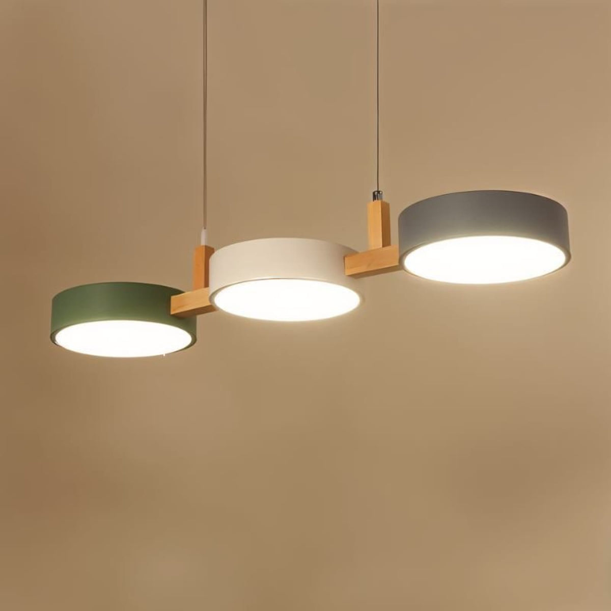 Modern Iron Linear Pendant Light for Dining Room