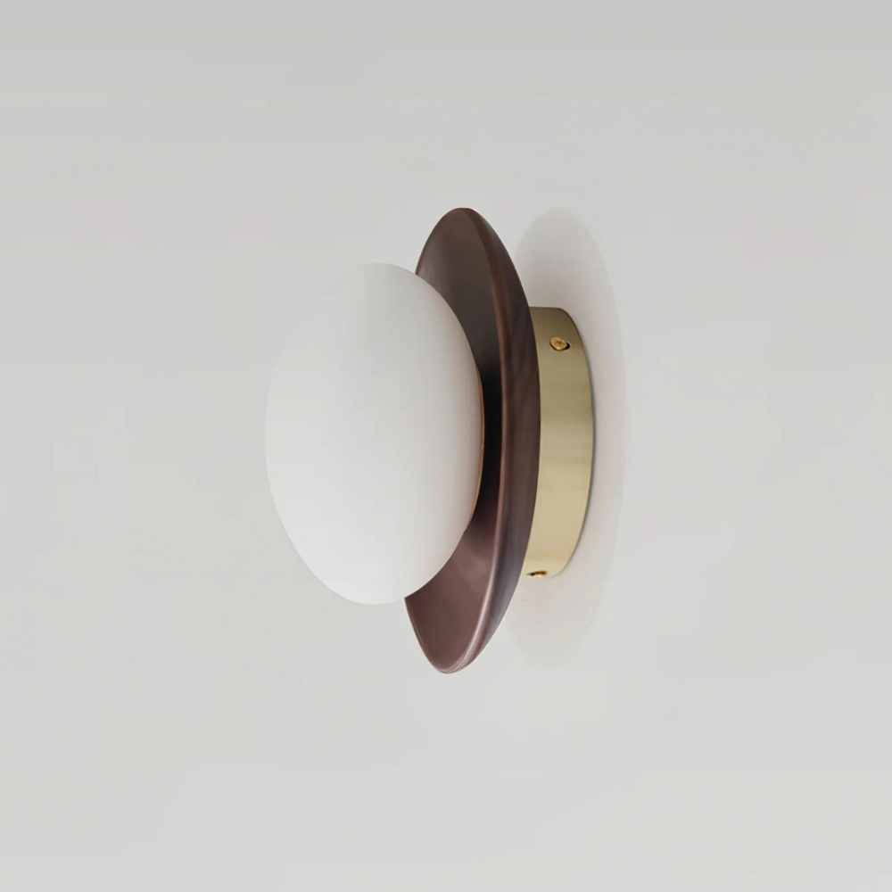 Nordic Natural Wood Wall Sconce LED Light With Globe Shade