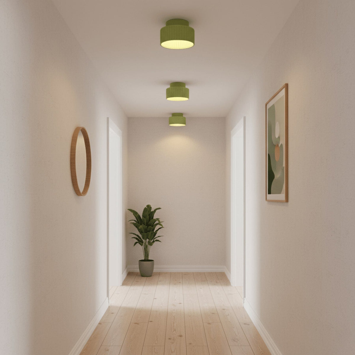 Modern Semi-Flush Ceiling Light for Living Room and Bedroom