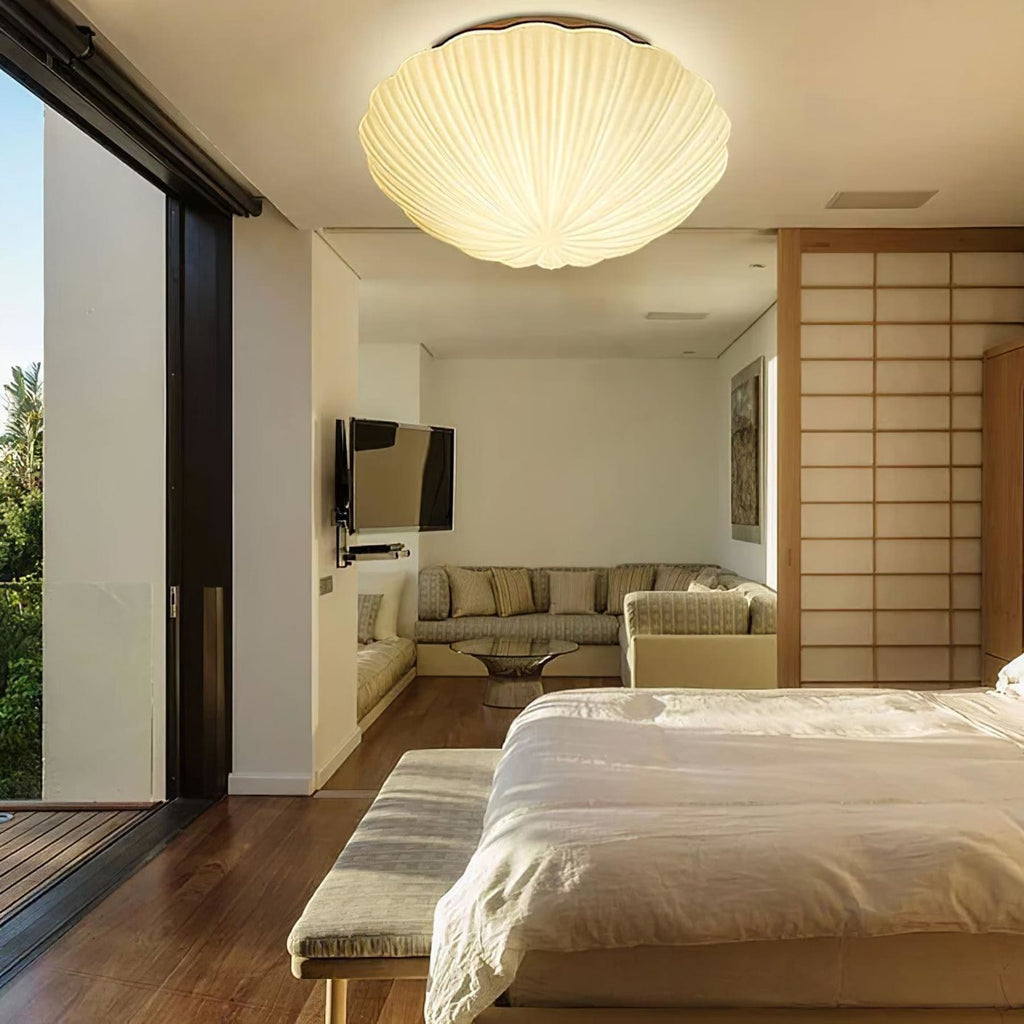 Modern Glass Flush Mount Ceiling Light
