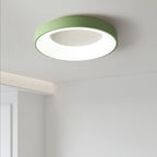 Modern Wrought Iron Flush Mount Ceiling Light With Tri-Color LED Glow