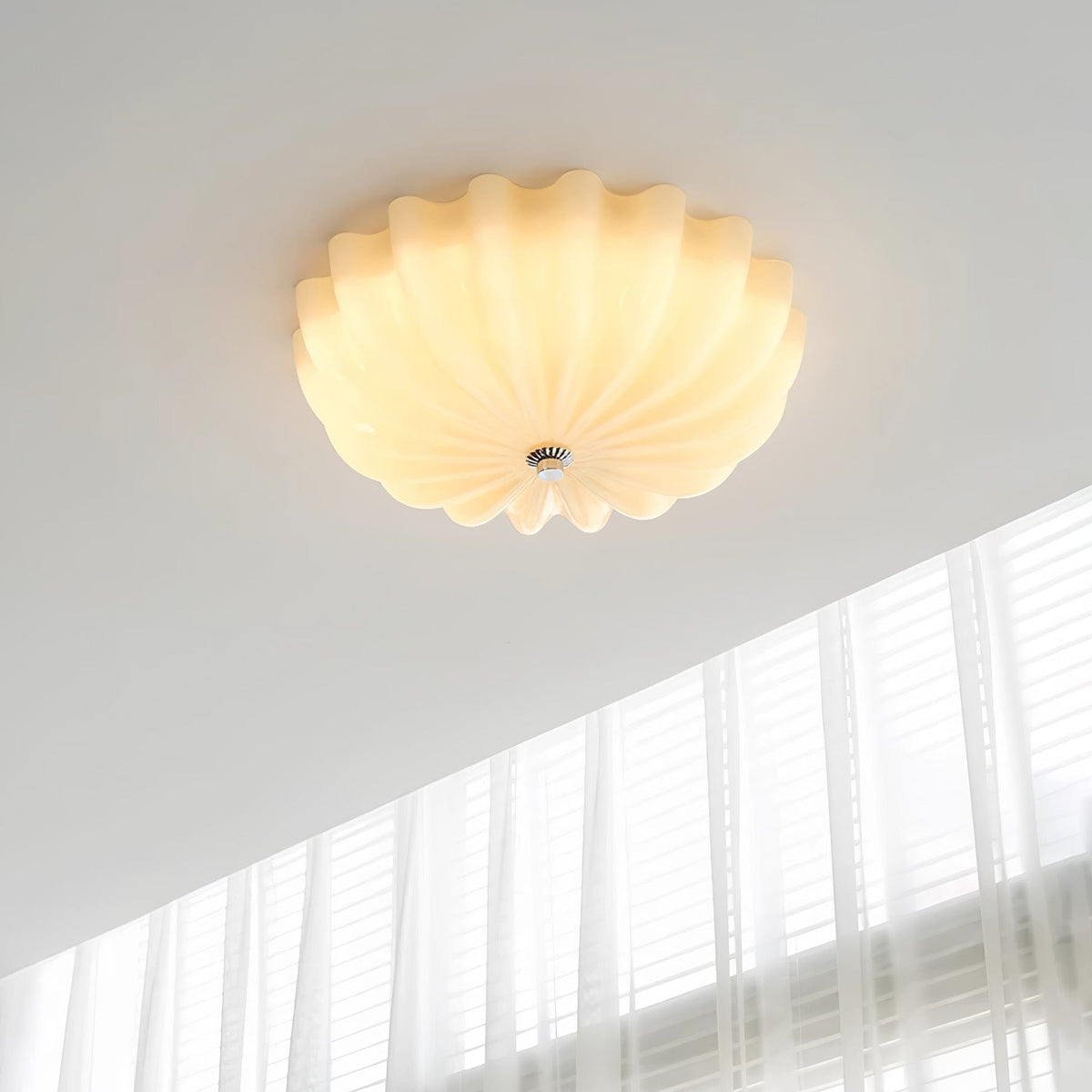 Vintage Glass Flush Mount Ceiling Light for Living Room