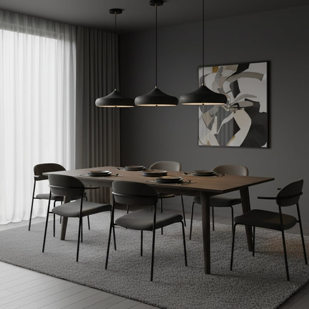 Modern Iron Pendant Light With Warm LED Glow