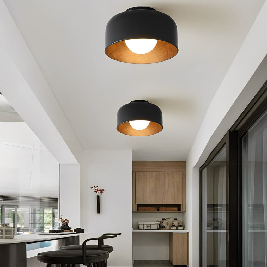 Modern Iron Semi-Flush Mount Ceiling Light for Living Room