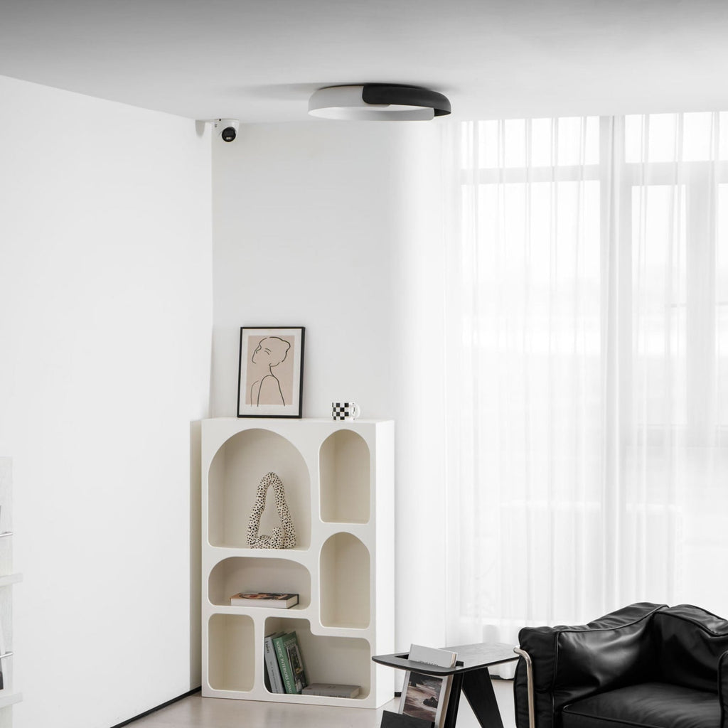Modern Wood Flush Mount Ceiling Light for Living Room