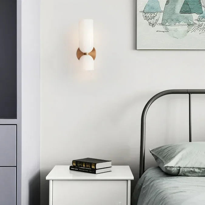 Modern Glass Wall Sconce for Living Room and Bedroom