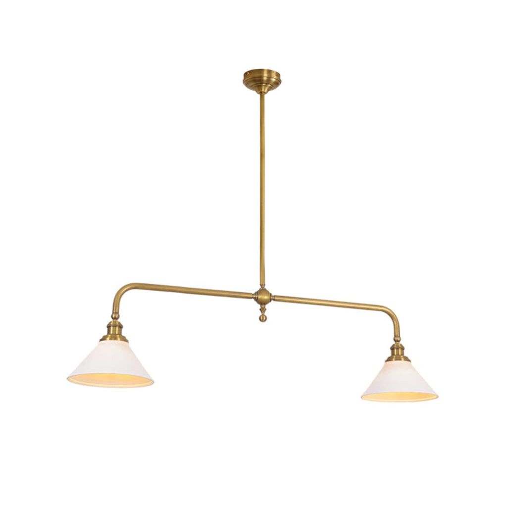 Modern Brass Pendant Light With Ceramic Shades for Dining Room