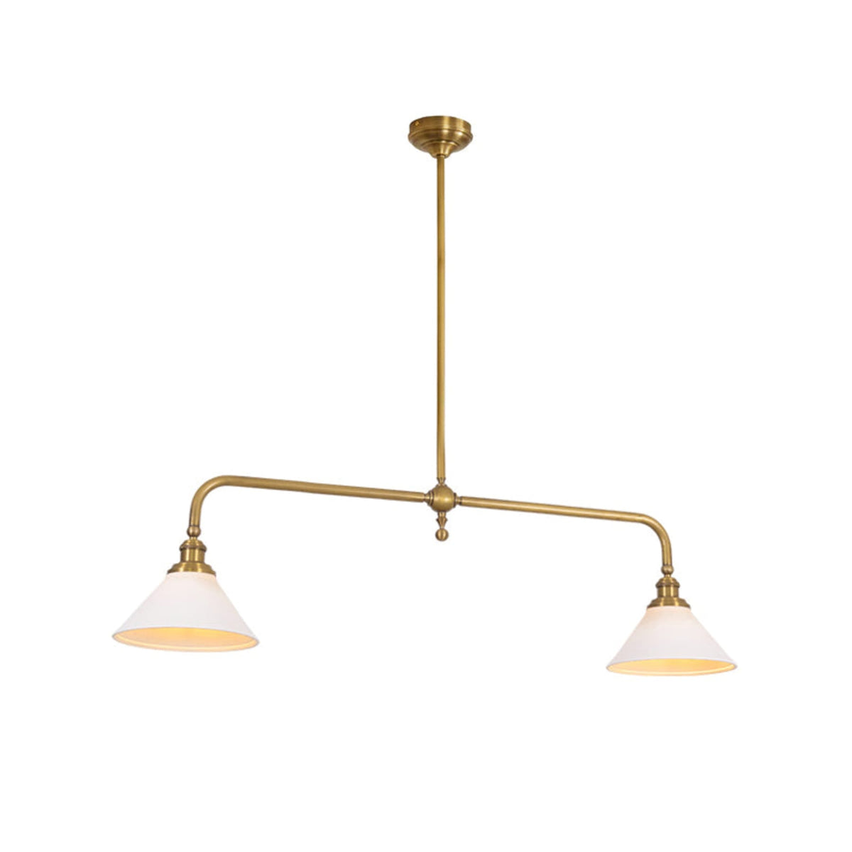 Modern Brass Pendant Light With Ceramic Shades for Dining Room