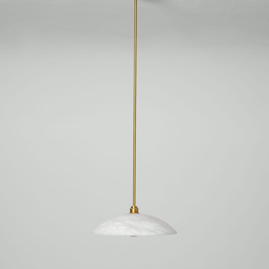 Modern Marble and Copper Pendant Light for Dining Room
