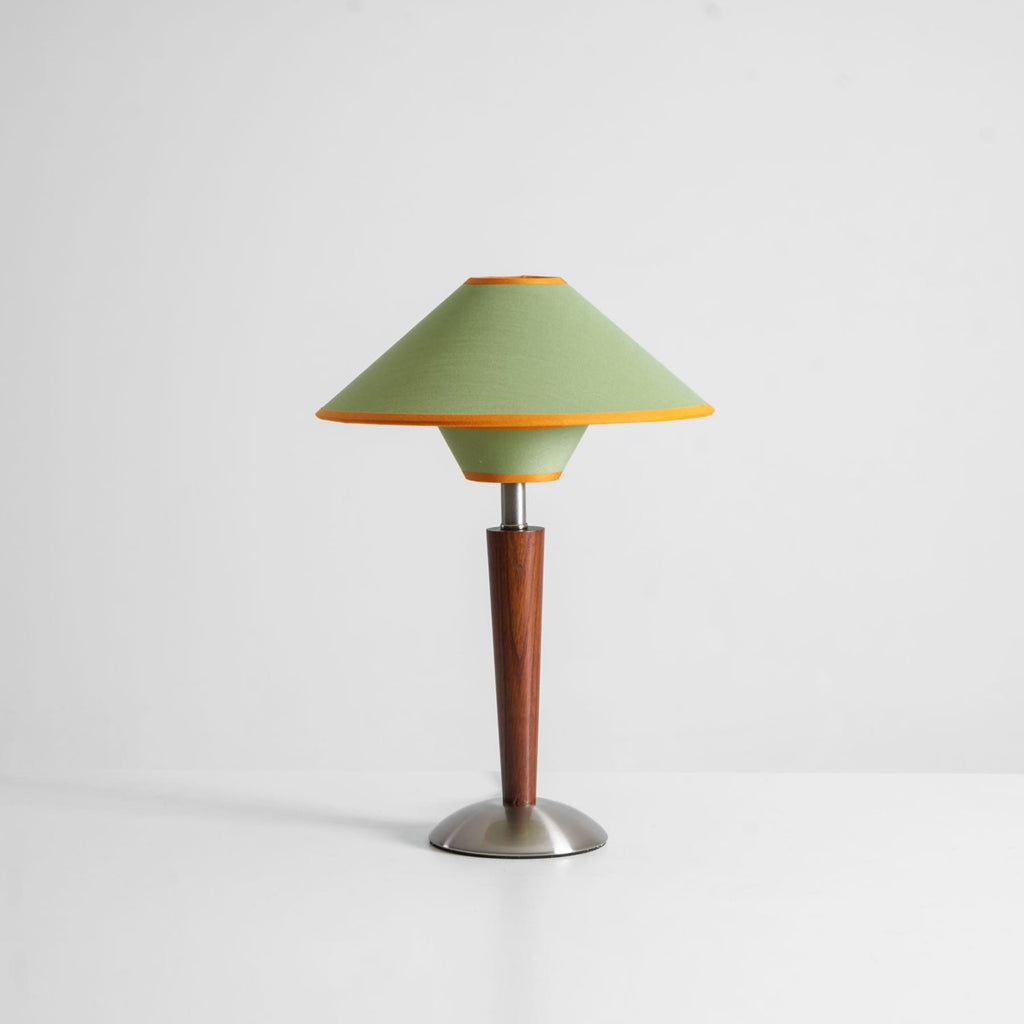 Modern Wood Table Lamp With Fabric Shade for Living Room