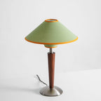 Modern Wood Table Lamp With Fabric Shade for Living Room
