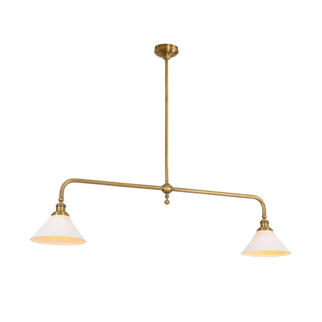 Modern Brass Pendant Light With Ceramic Shades for Dining Room