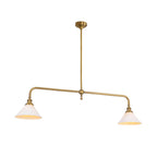 Modern Brass Pendant Light With Ceramic Shades for Dining Room