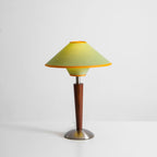 Modern Wood Table Lamp With Fabric Shade for Living Room