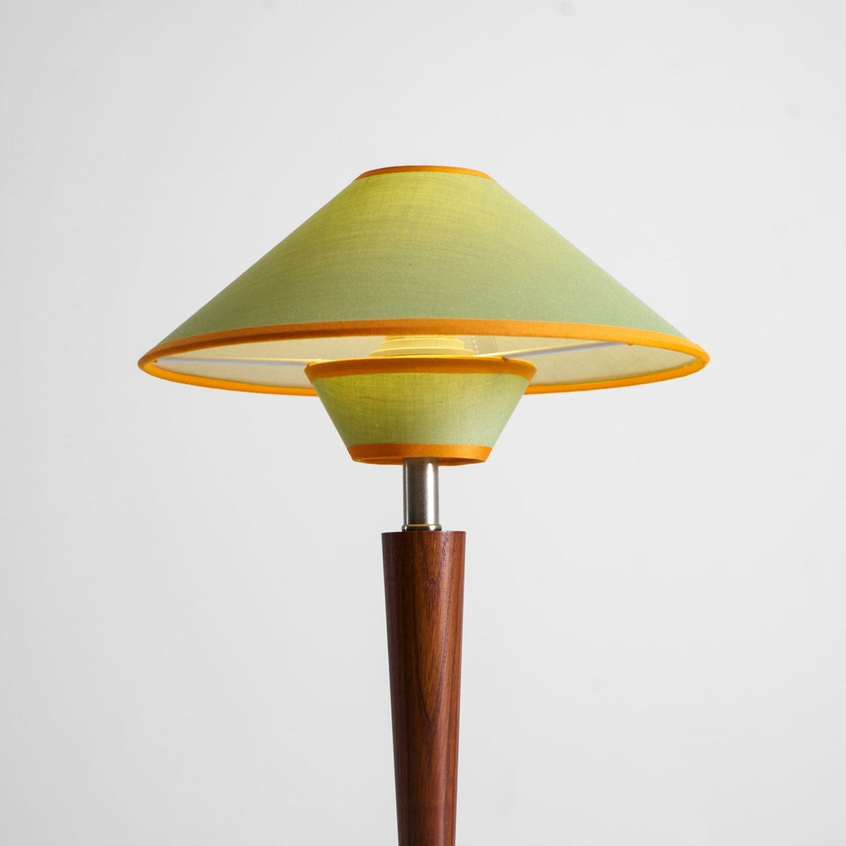Modern Wood Table Lamp With Fabric Shade for Living Room