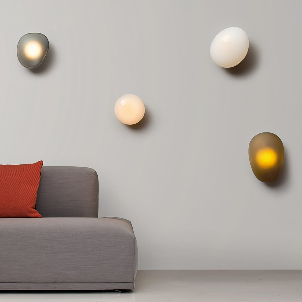Modern Glass Wall Sconce With Warm Glass Shades