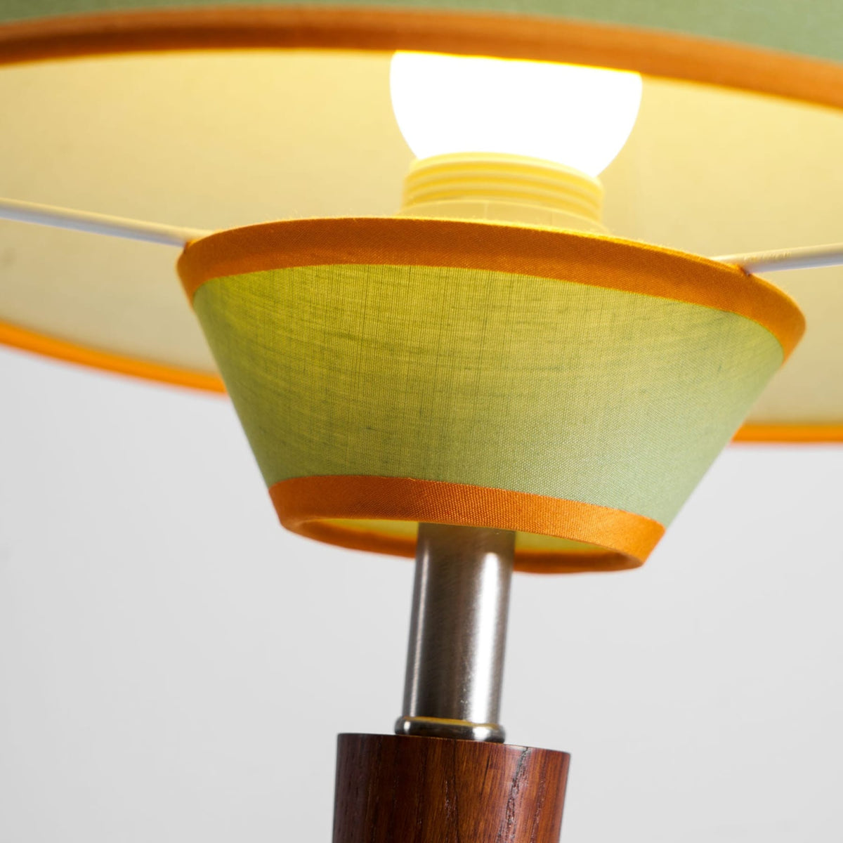 Modern Wood Table Lamp With Fabric Shade for Living Room