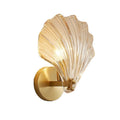 Brass And Glass Seashell Wall Sconce With E12 Bulb Base