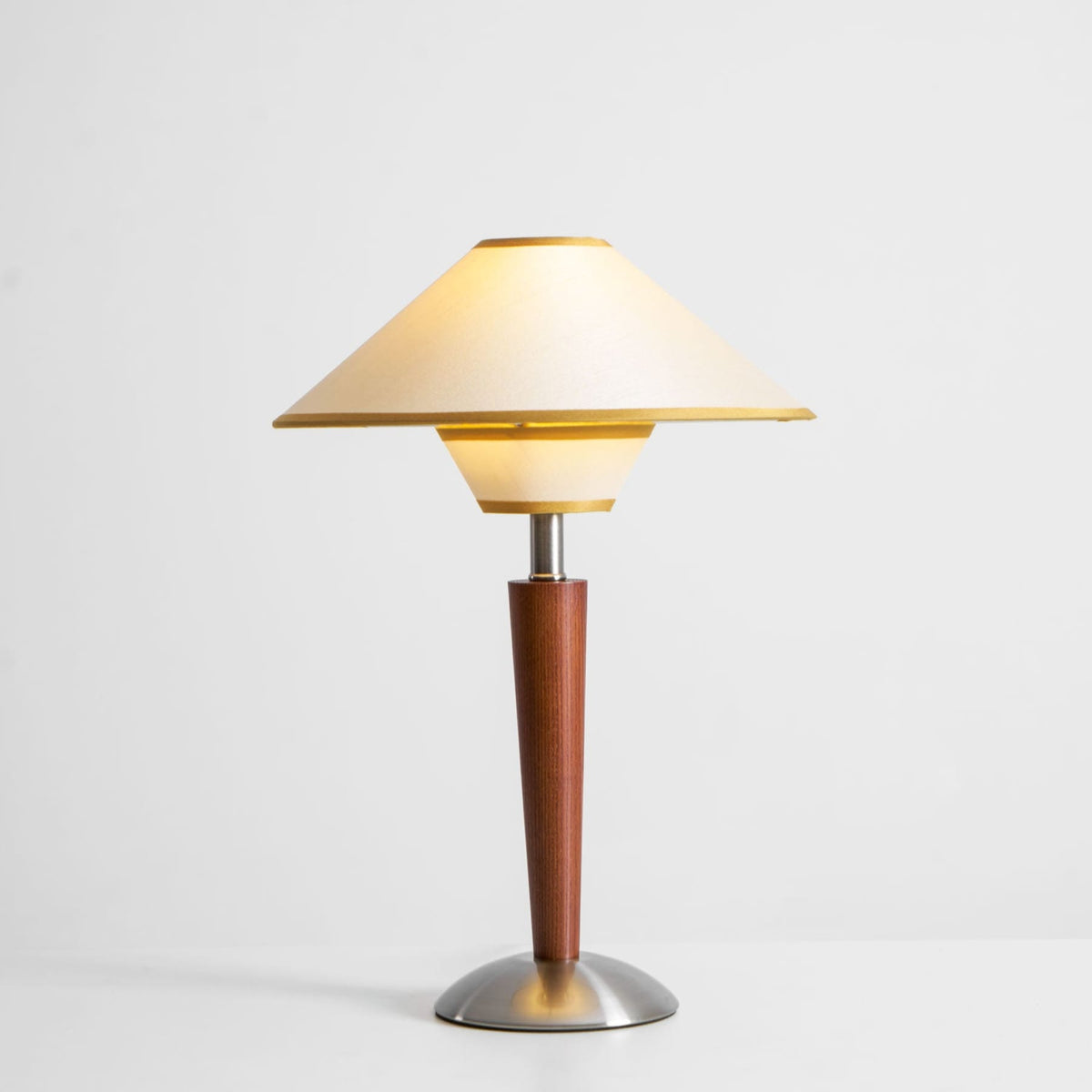 Modern Wood Table Lamp With Fabric Shade for Living Room