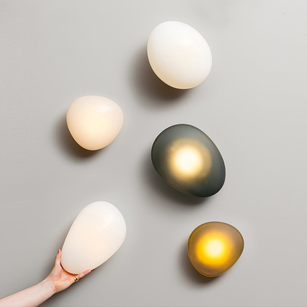 Modern Glass Wall Sconce With Warm Glass Shades