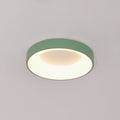 Modern Wrought Iron Flush Mount Ceiling Light With Tri-Color LED Glow